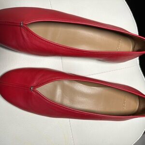 Chic Red Women's Leather Loafers